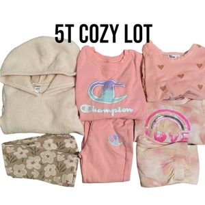 Girls 5T cozy clothes lot